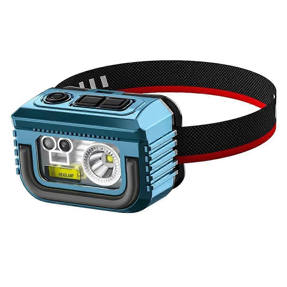 LED Headlamp with Motion Sensor USB Rechargeable 3 Light Modes for Camping Hiking Fishing