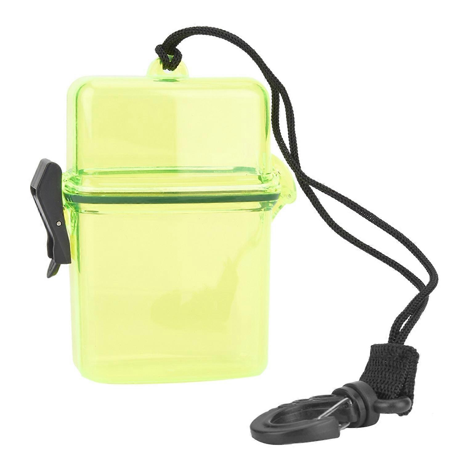 Plastic Transparent Underwater Kayak Sealing Box with Rope Hook for Surfing Canoe Kayak Jaune transp
