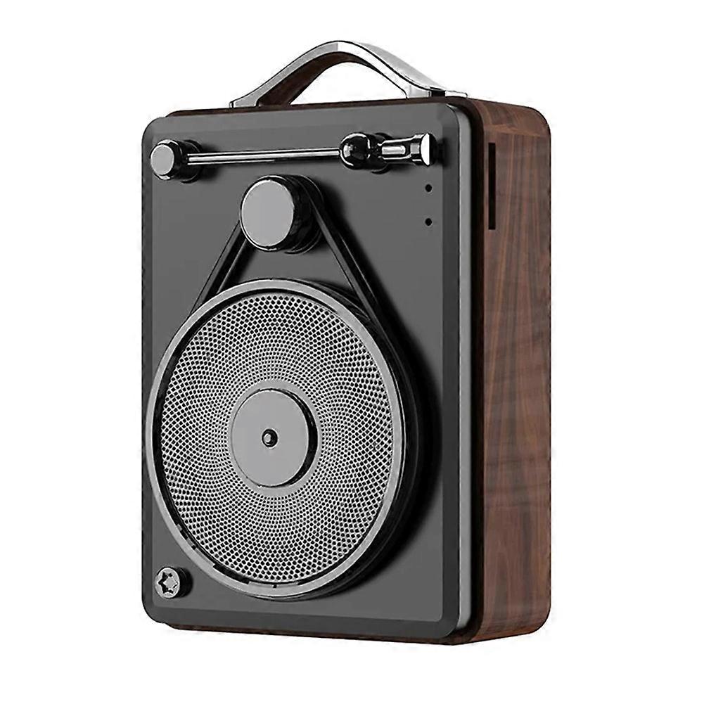 Haut-parleur portable vintage Bluetooth avec caisson de basses