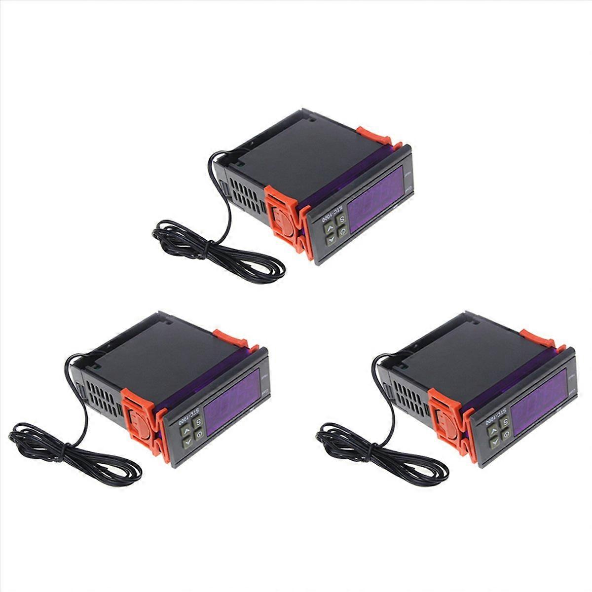 3X LED Digital Temperature Controller AC 110-220V 10A Relay Thermoregulator Thermostat