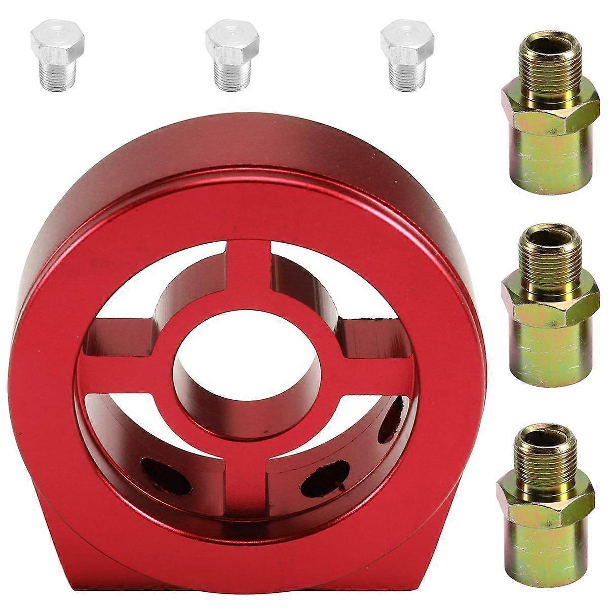 Universal Oil Filter Cooler Sandwich Plate Adapter Oil Sensor Adapter with Connectors M20 M22 3/4 Re