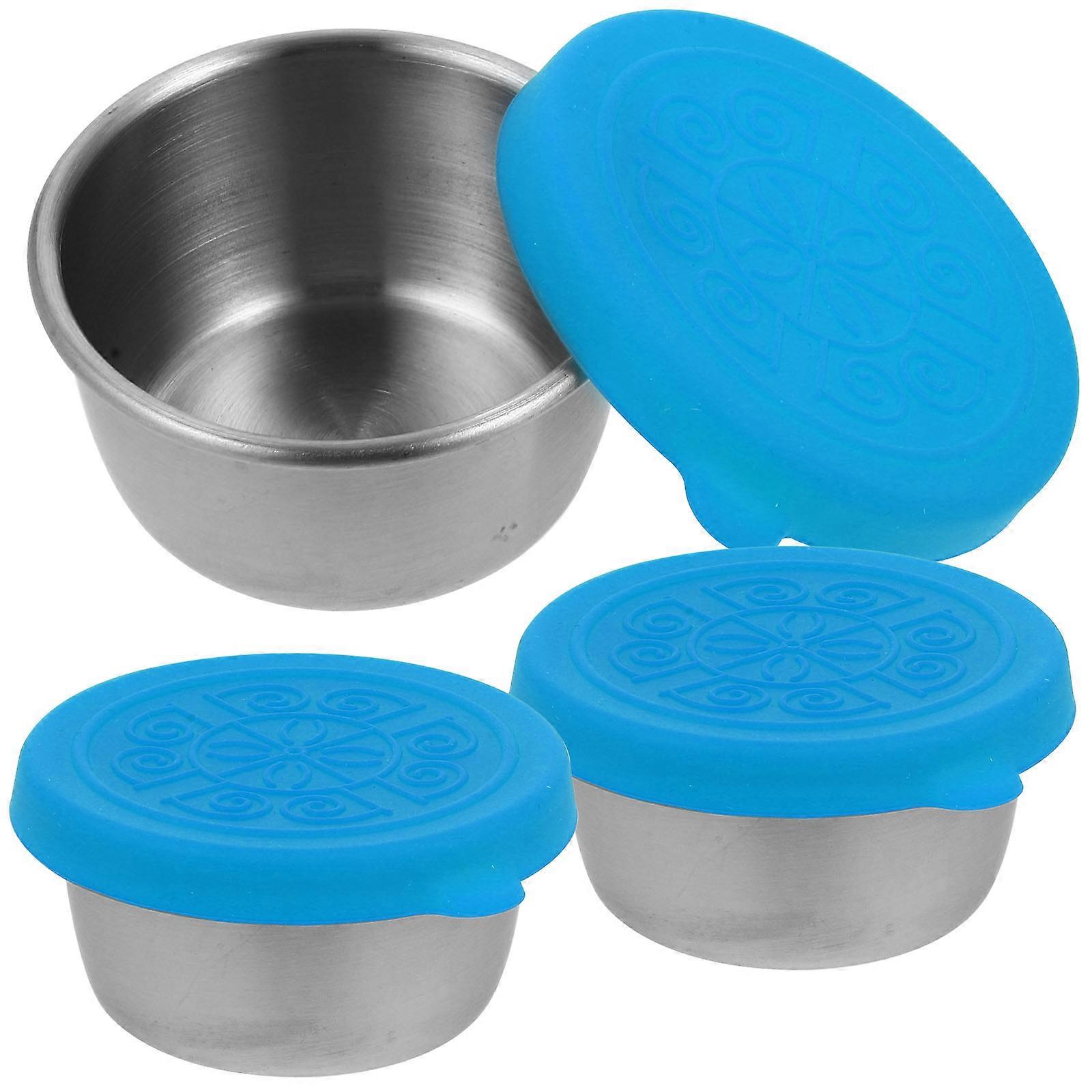 Stainless Steel Sauce Cups for Multi-Function Use 3Pcs Household Storage Cups