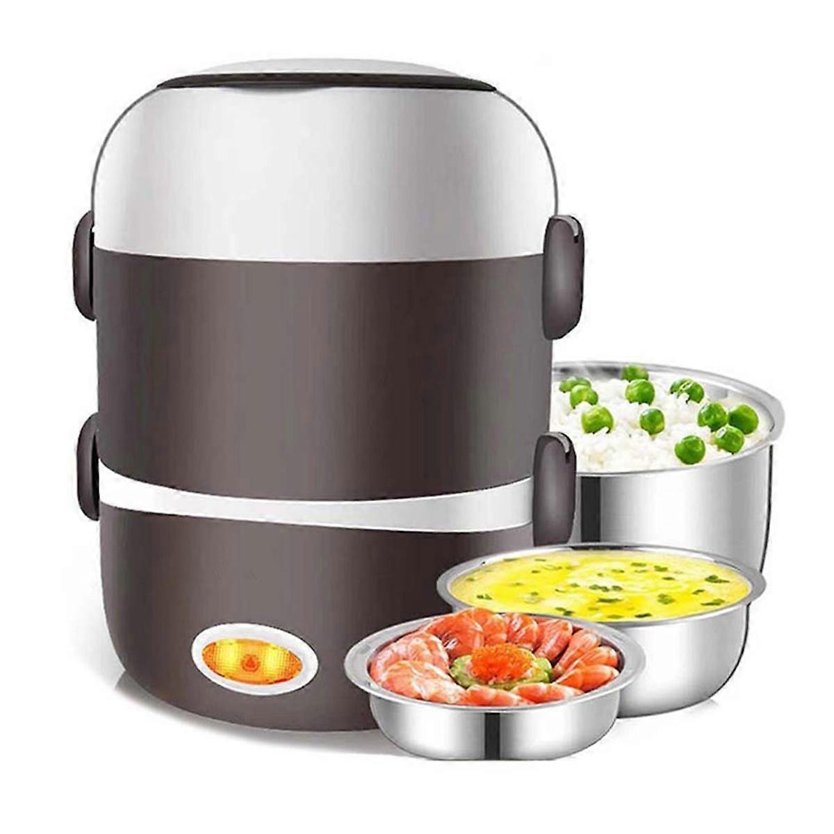 Double-layer heated lunch box for stainless steel