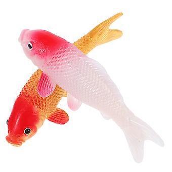 PVC Koi -kalakoriste akvaarioon, jossa 2 kpl miniatyyrikalahahmoja