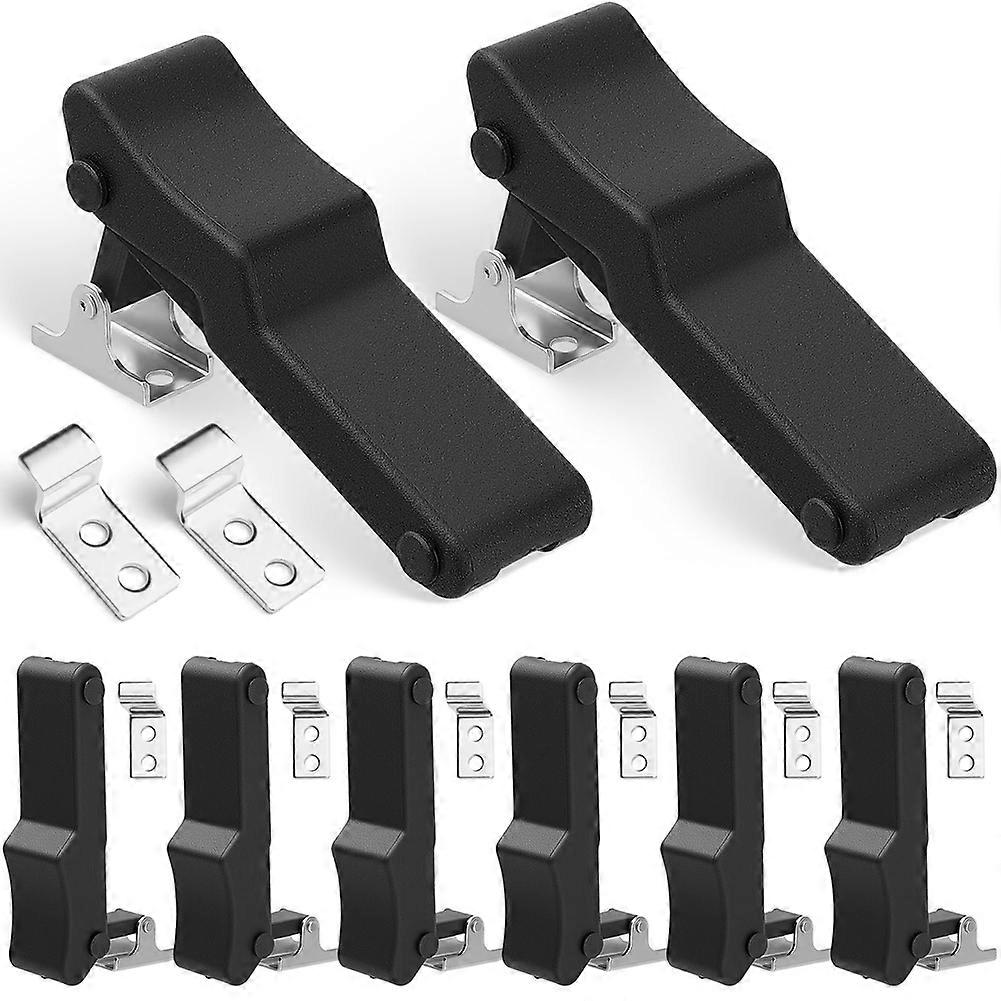 8 Pcs Flexible Rubber Draw Latch, Front Storage Rack Rubber Latch for Cooler, Boat Compartment Cargo Box with Keeper