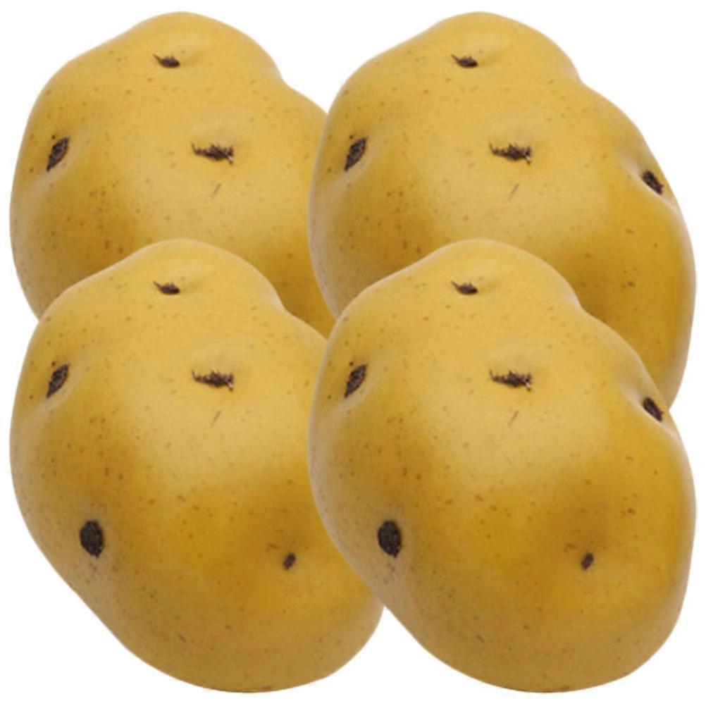 Potato Props Artificial Potato Models for DIY 4Pcs Simulated Vegetable Toys