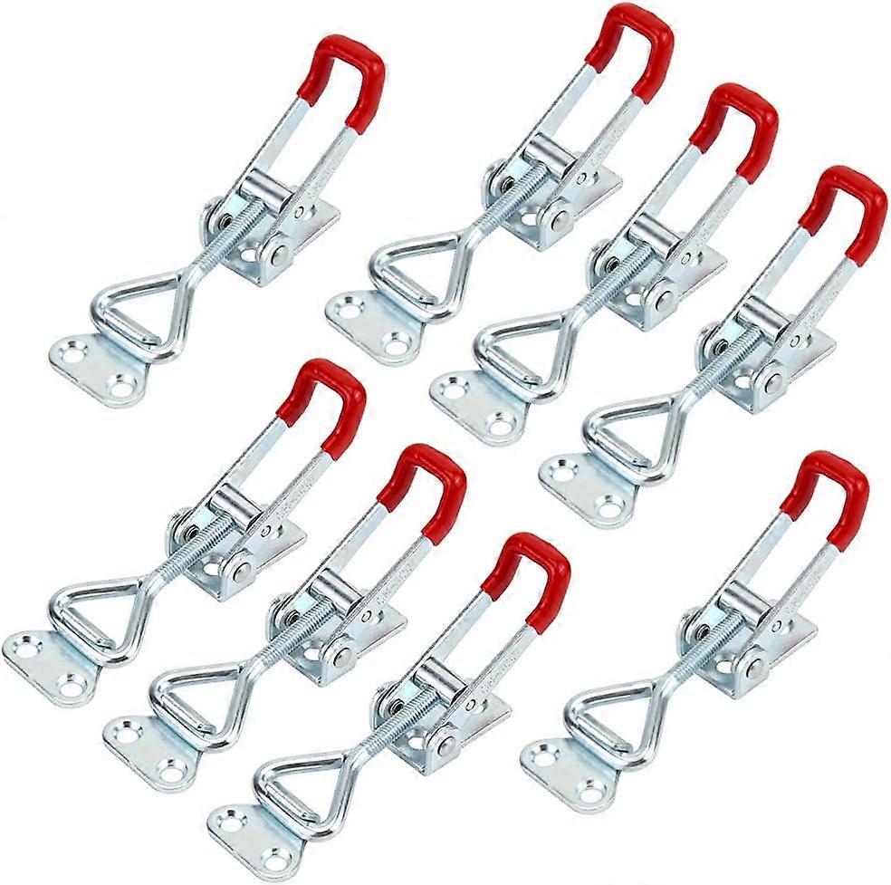 4PCS Latch Catch Cabinet Boxes Handle Toggle Lock Clamp Hasp Silver 4001