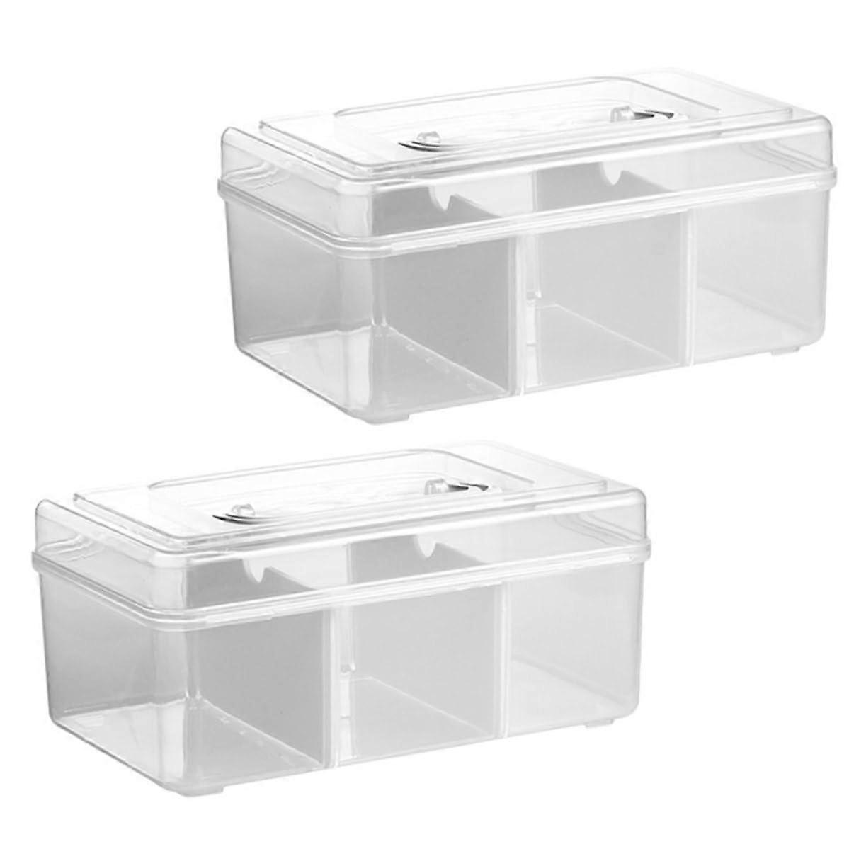 Large Capacity Medicine Storage Box with Handle, MultiCompartment First Aid Organizer Container
