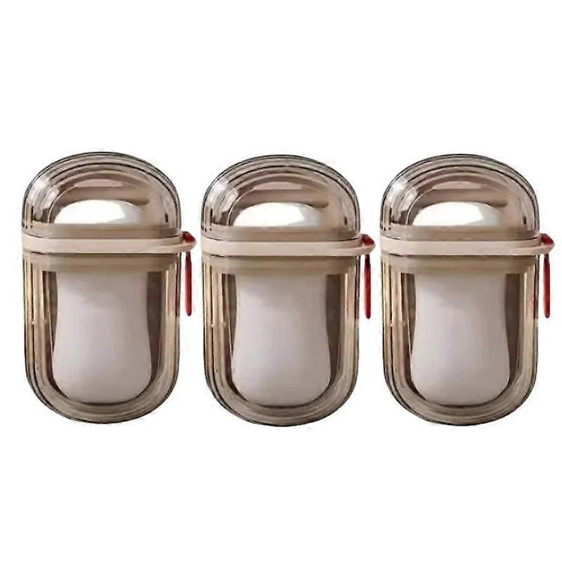 1-5 stuks draagbare plastic zeepdoos voor reiscontainer, schotellade, reiszeepbakje met afvoer, draagbare zeephouder met deksel