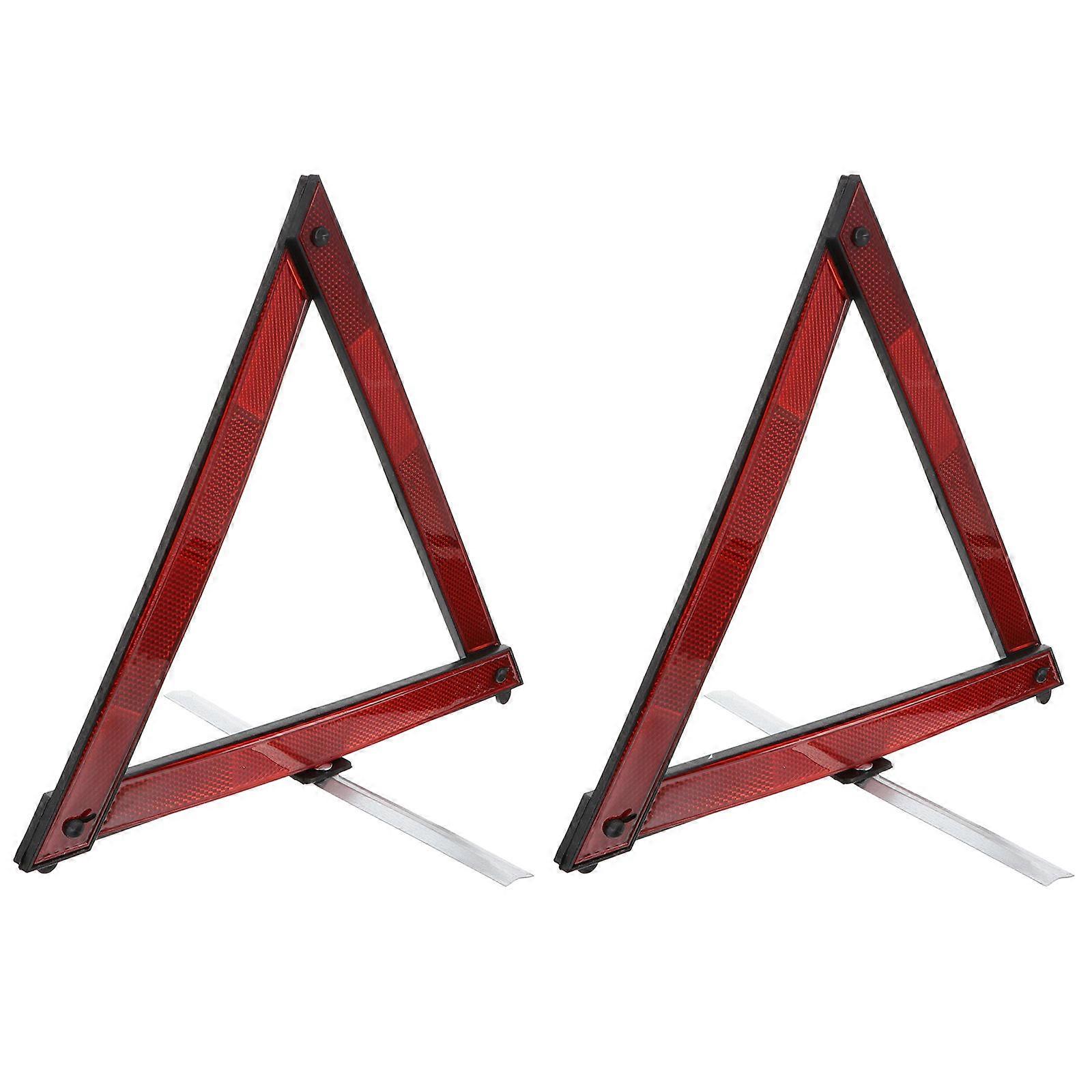 Car Warning Triangle Sign for Auto Safety 2Pcs Folding Road Tool