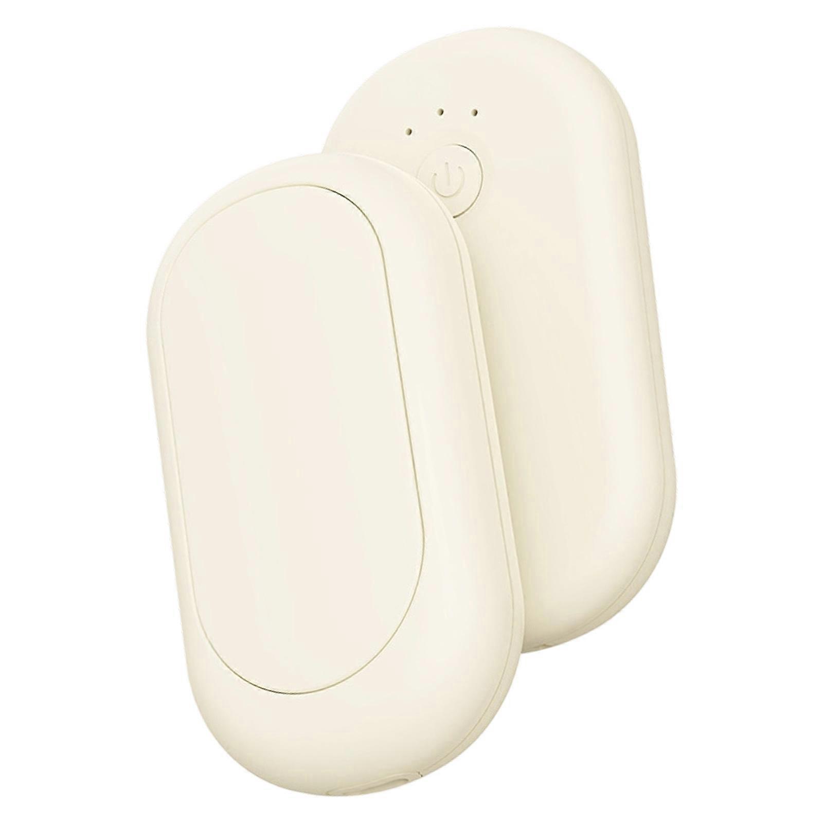 Temperature Control Hand Warmer Magnetic Split Structure 3 Level Warmth Adjustment Safe Portable Design For Warmth  White
