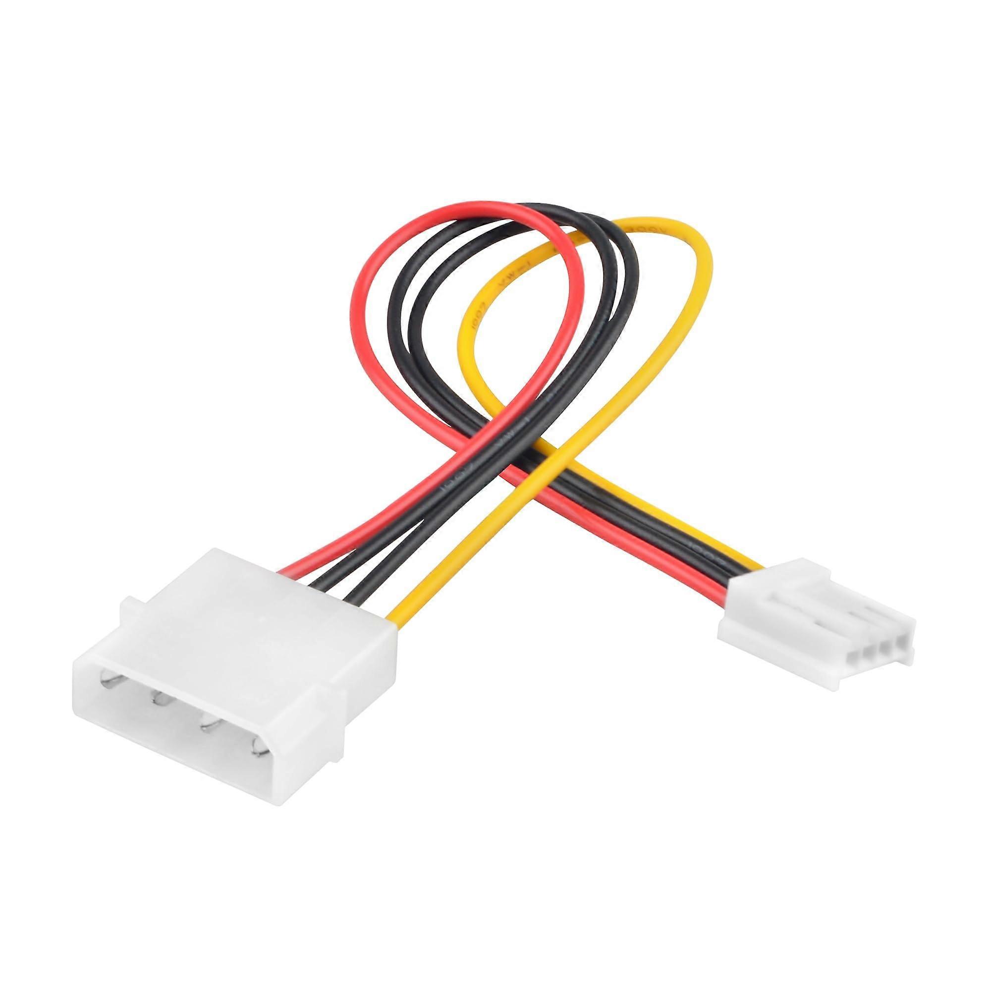Power Cable for Molex to Floppy 4 Pin LP4 to FDD SP4 Adapter with Reliable Power Conversion