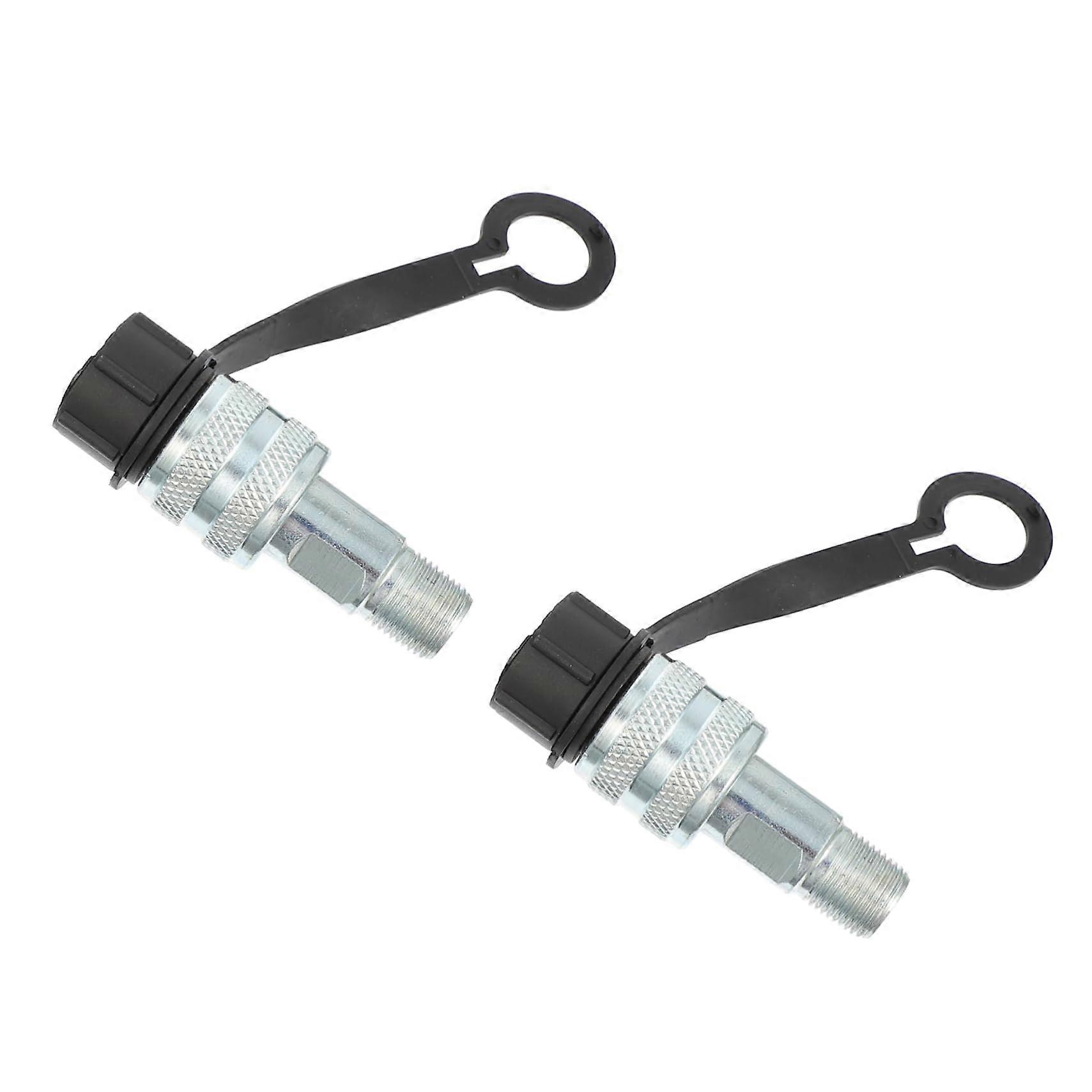 Oil Hose Adapter Two Pack Quick Connect Hydraulic Fitting Oil Connector Smooth Surface Design For  Pressure Use