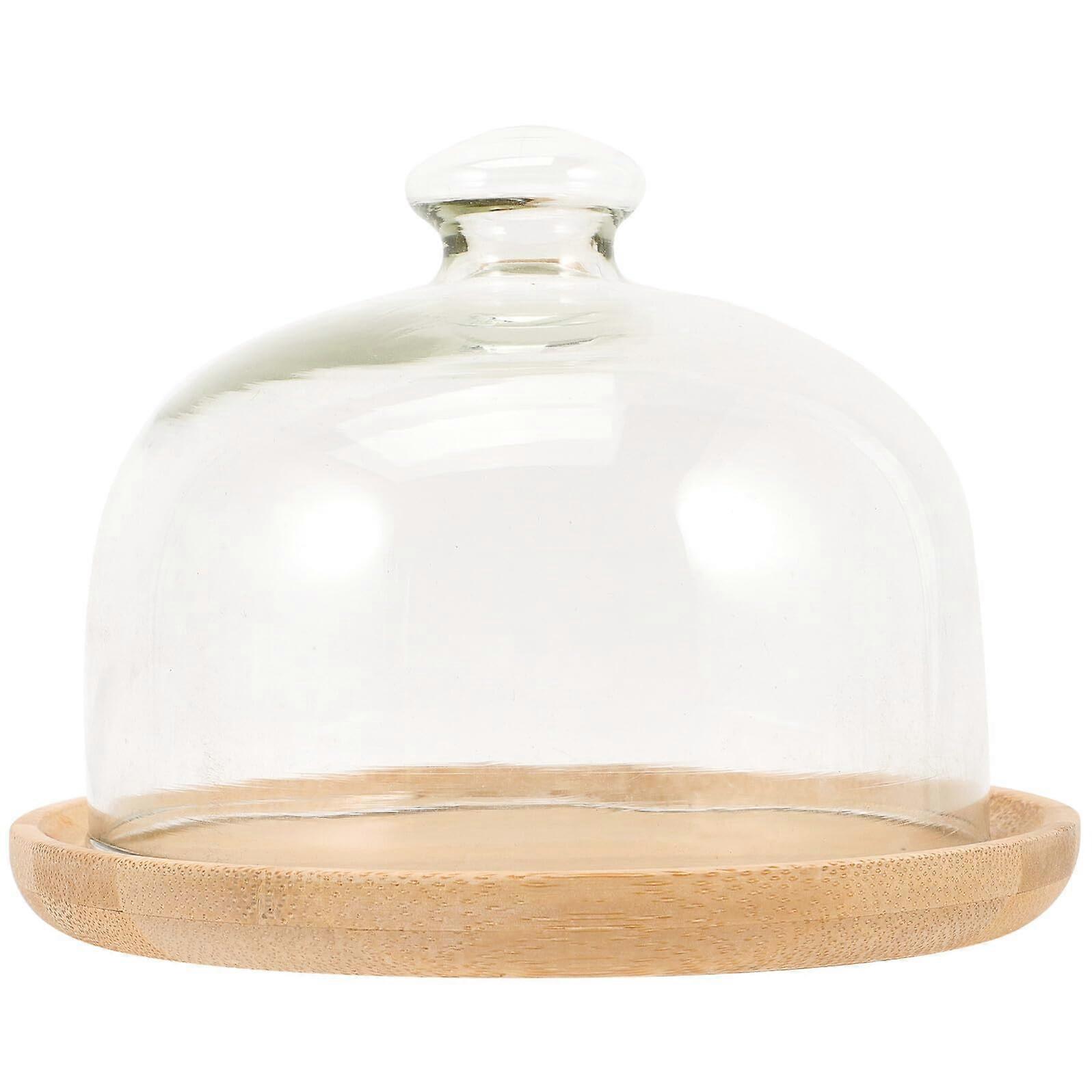Glass Cake Stand with Dome Cover for Dessert Display, Clear 360° Viewing, Elegant Modern Style