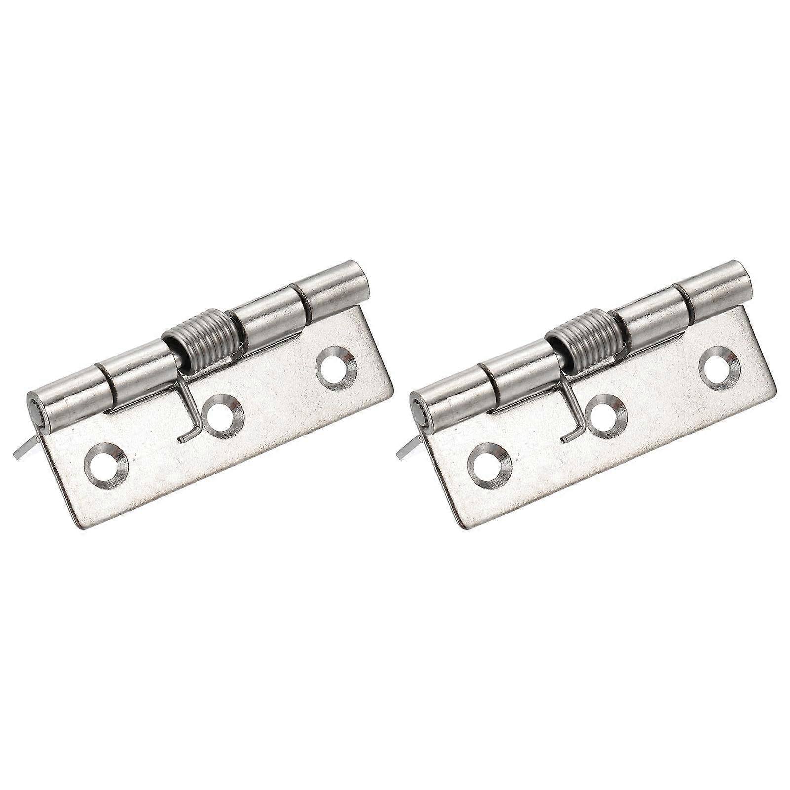 Spring Loaded Hinges 3 Inch Stainless Steel Automatic Door Opening Rustproof Heavy Duty for Cabinets