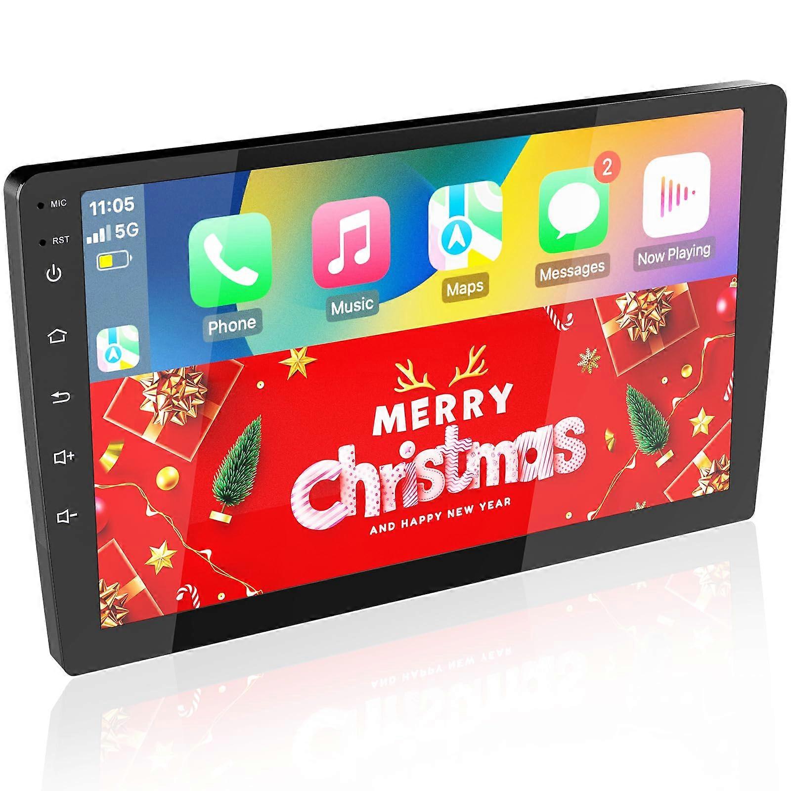 Wireless Car Stereo with Wireless CarPlay Android Auto, 9' Touchscreen GPS, Backup Camera