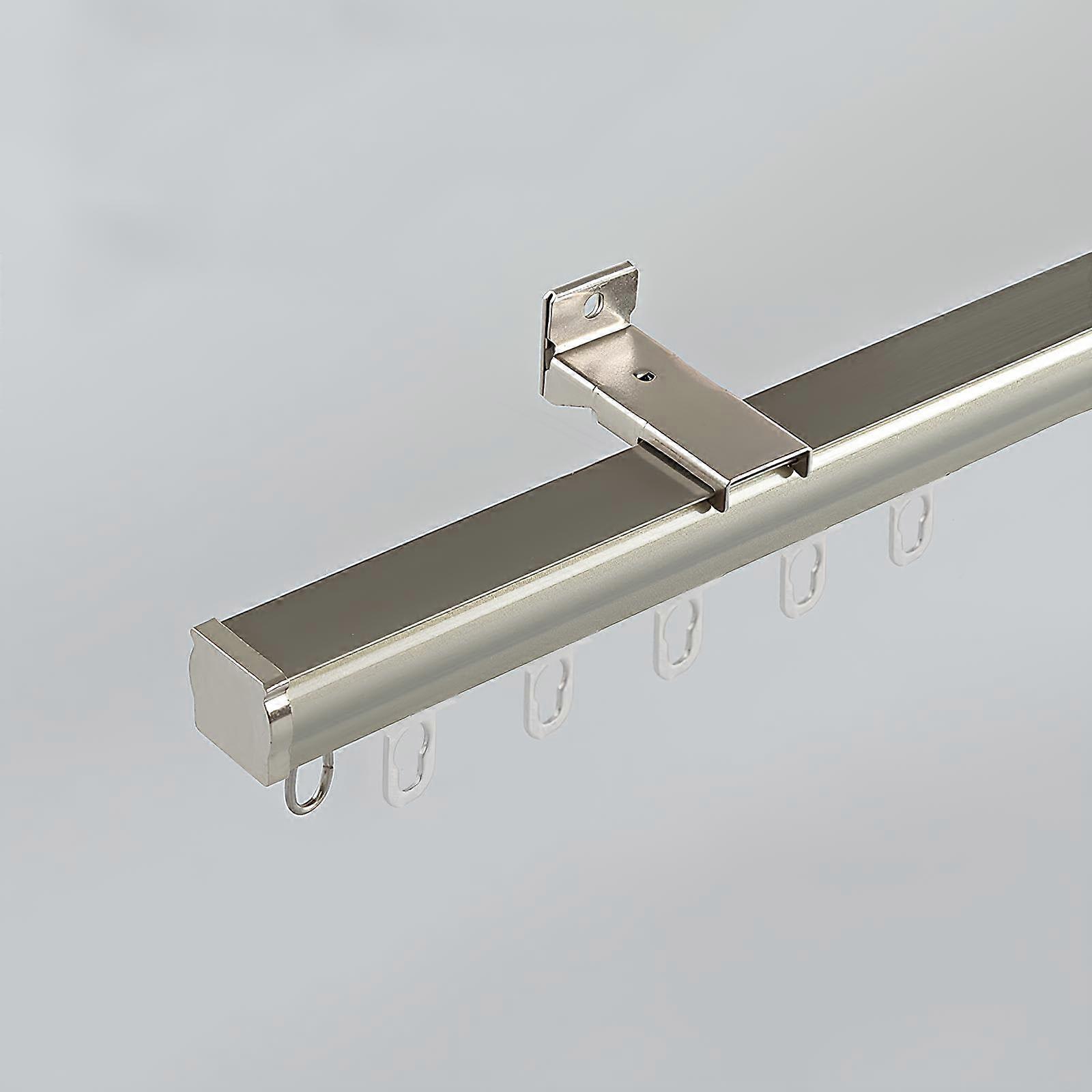 Curtain Track Rail 210cm Wall or Ceiling Mounted with Silent Rollers for Bay Windows and Room Divider