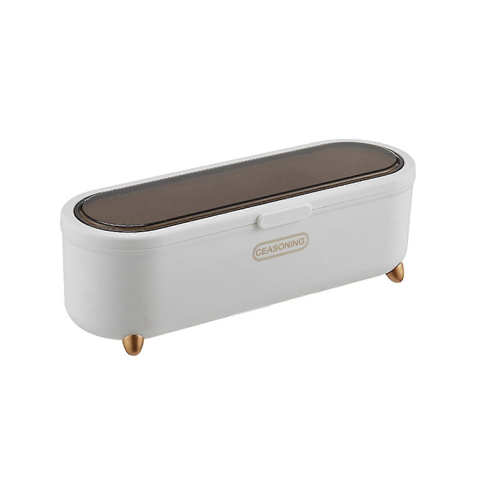 Quick Drain Tableware Container With Lid Plastic Silverware Countertop Storage Organizer Kitchen Accessories