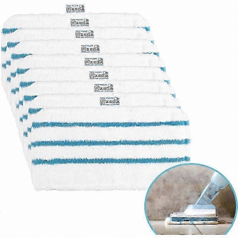 8-Pack Microfiber Pads for Steam Mops Compatible with Multiple Models