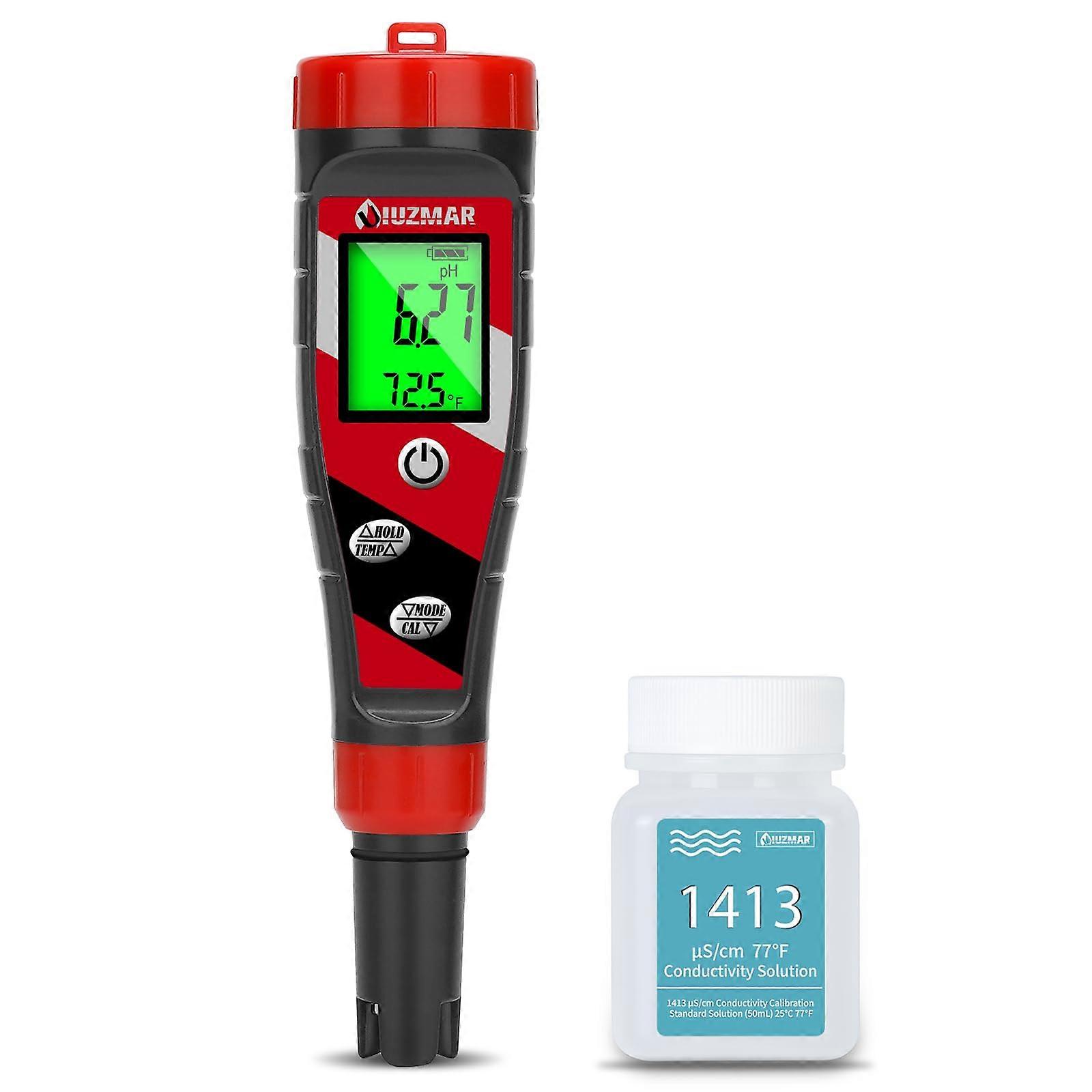 4 in 1 pH EC TDS Temperature Meter for Hydroponics Nutrient Solution with RealTime Display Ref:2592