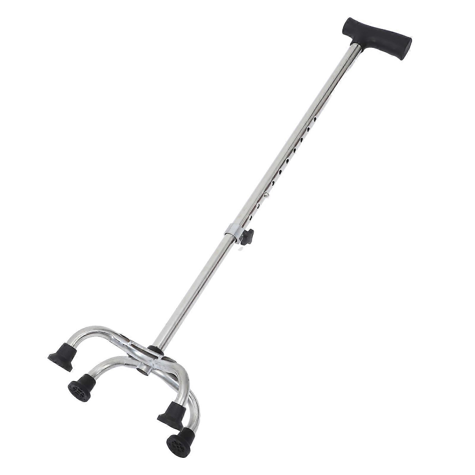 Ergonomic Crutches Walking Stick for Stability Adjustable Black