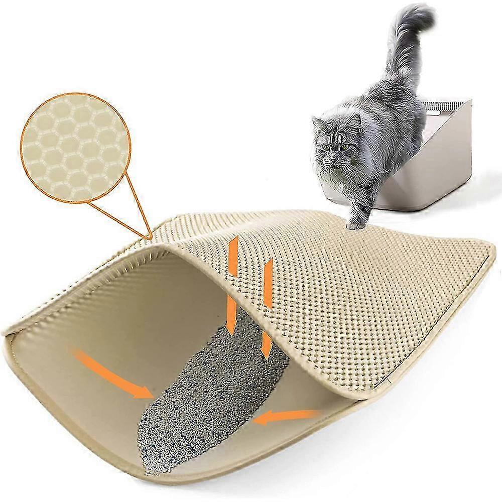 Cat litter mat, honeycomb double layer mat 26-27s
