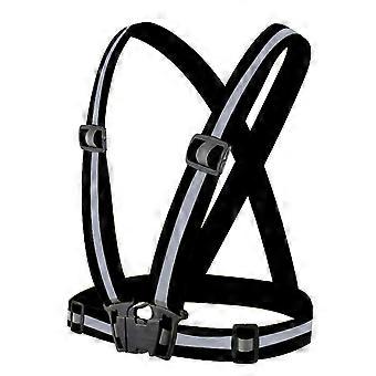 Adjustable Reflective Vest Be Seen and Stay Safe for Outdoor Activities High Visibility Reflective Vest Black