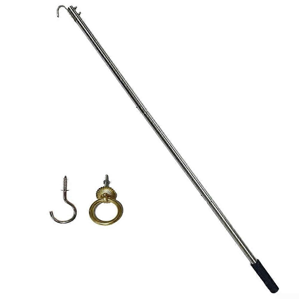 Attic Ladder Pull Down Rod 40 Inch with Storage Hook for Effortless Attic Access and Quick Assembly