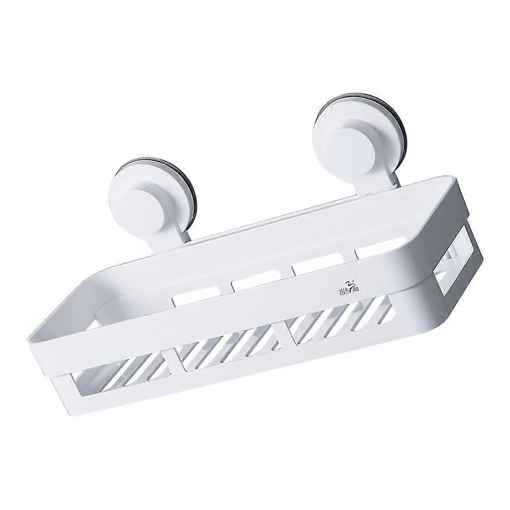 White Plastic Wall-Mounted Rack for Home Use Storage Shelf