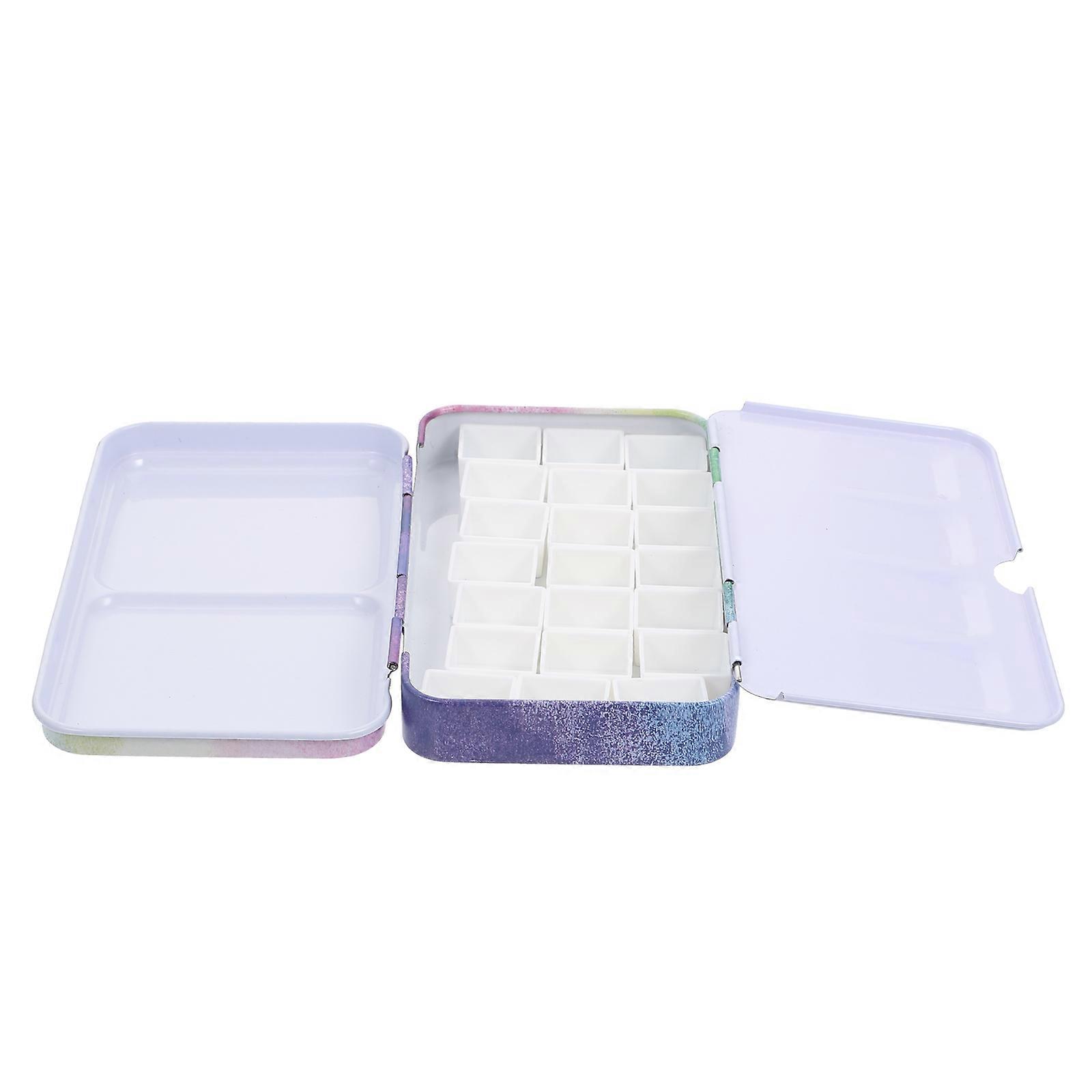 Durable Iron Paint Box for Storage with Multi Colors 1 Set Small Size