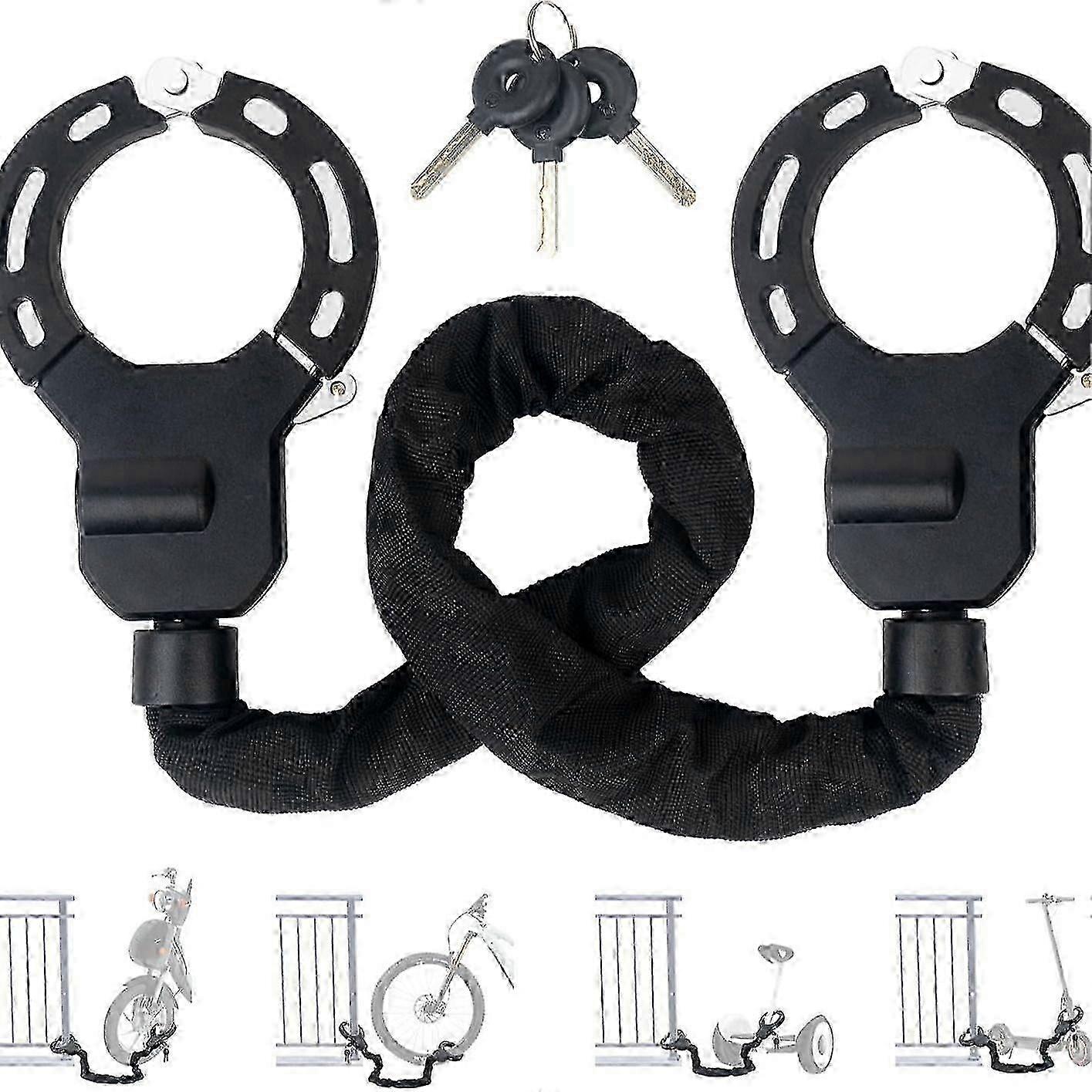 90 cm Scooter Lock, Handcuff Style with Key for High Security Protection