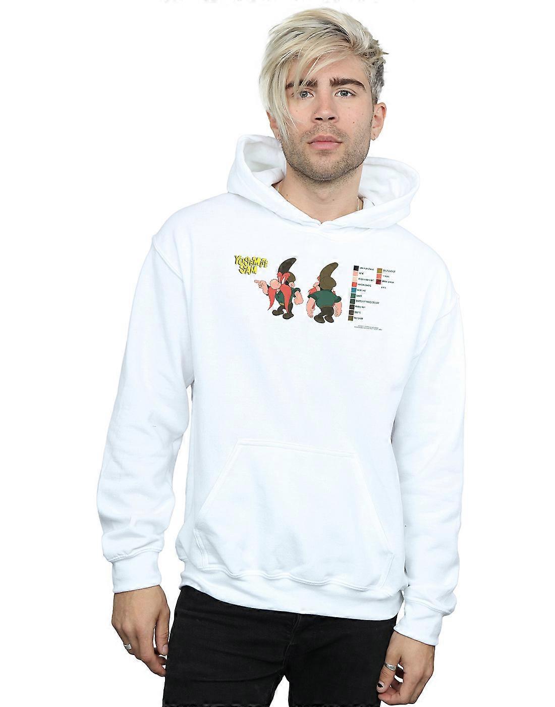 Looney Tunes mäns Yosemite Sam Colour Code Hoodie