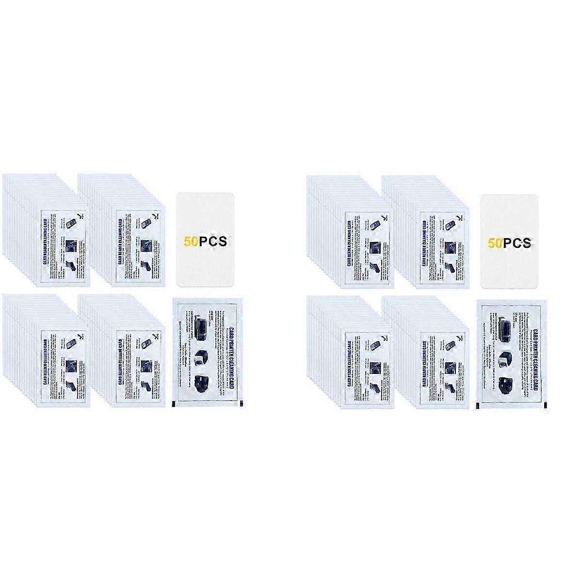 CR80 Card Reader Cleaning Cards, 50PCS Dual Side Card Reader Cleaner