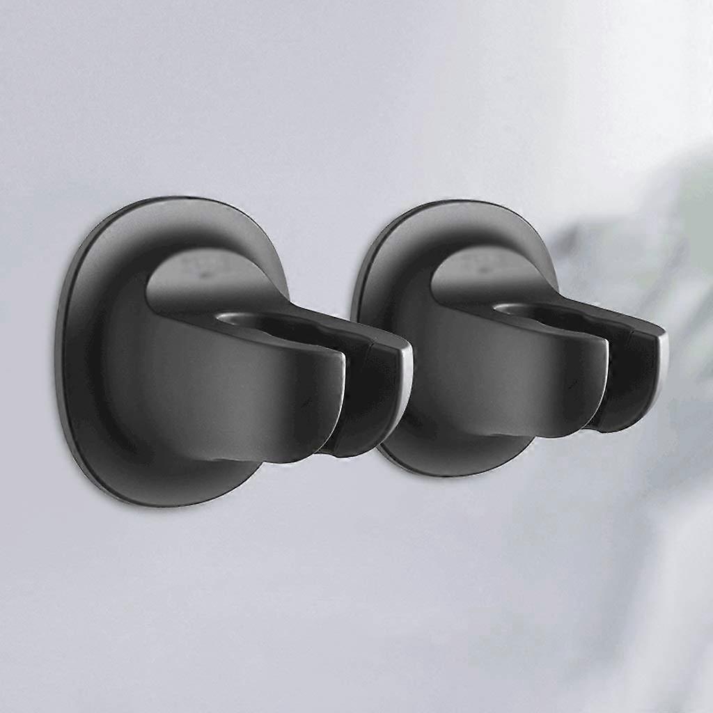 Wall Mounted Adjustable Shower Head Holder with Dual Angle Rotation and Universal Hose Interface