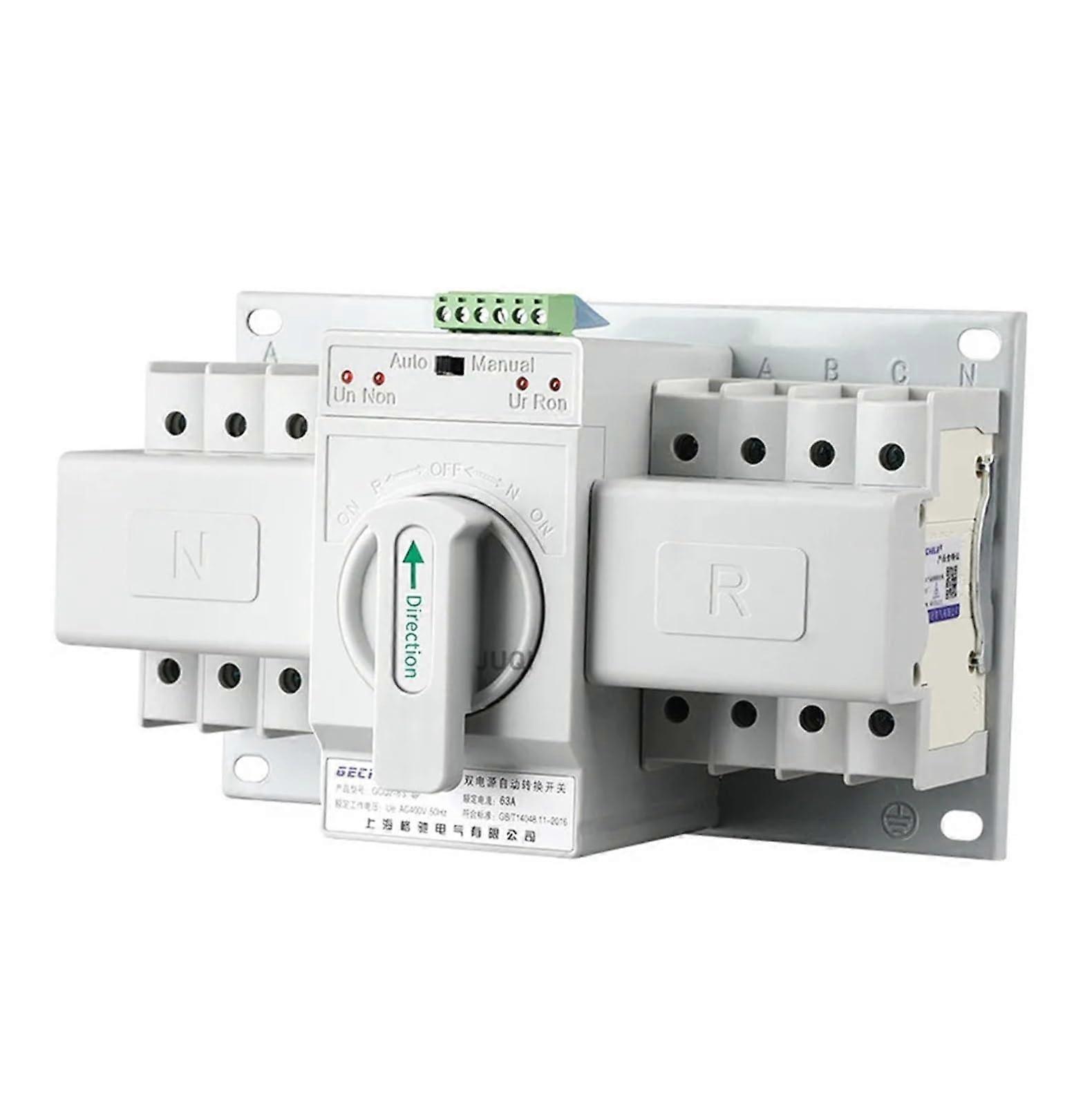 Automatic Transfer Switch 4P 63A Dual Power ATS Intelligent ThreePhase FourWire 380V