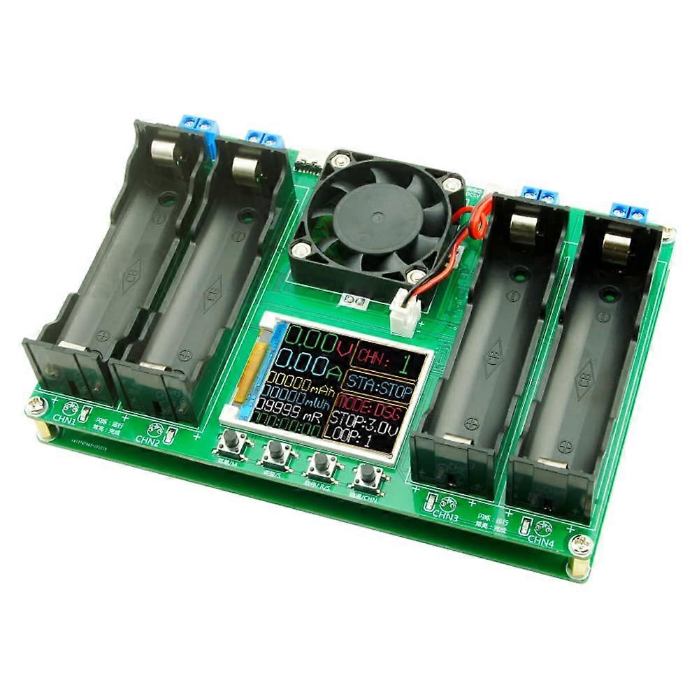 Dual TypeC Lithium Battery Capacity Tester with 4Channel Resistance Meter and Adjustable Voltage