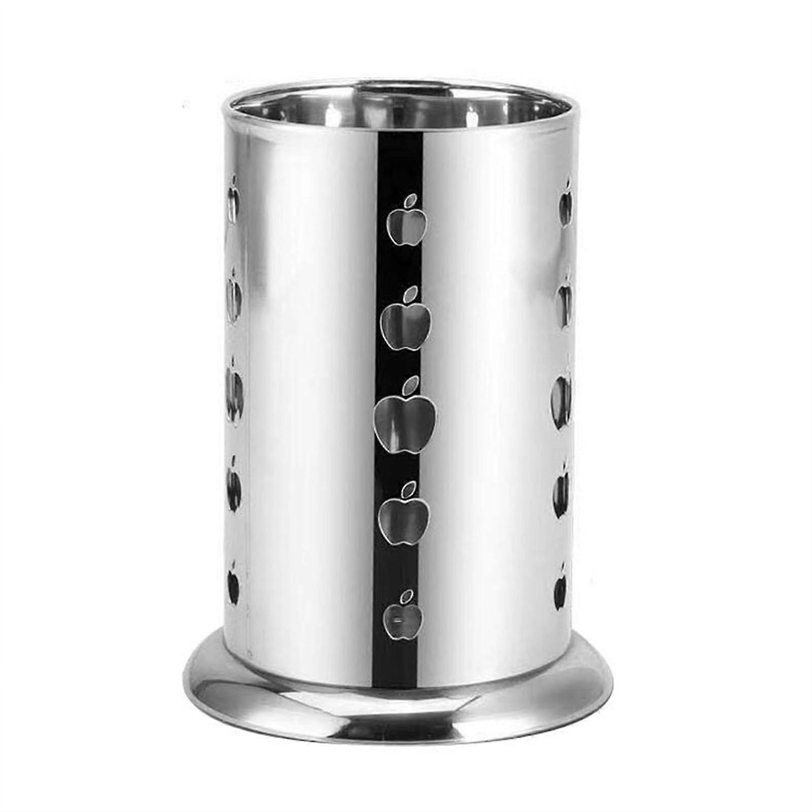 Stainless Steel Kitchen Utensil Holder with Large Capacity, Rust Resistant Quick Drain Design