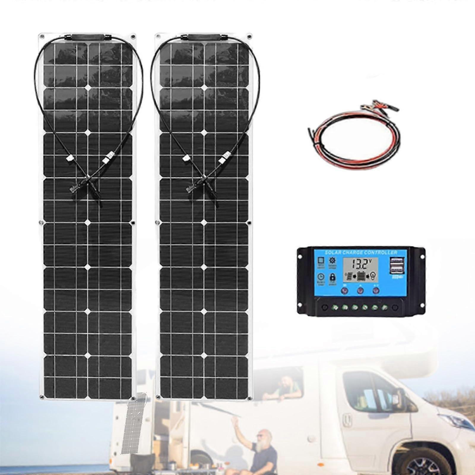 200W Flexible Monocrystalline Solar Panel Efficiency for RV Boat Caravan Marine