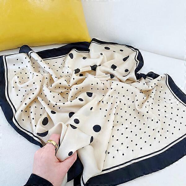 Small scarf, silk-like fabric, 70cm square, office gift accessory