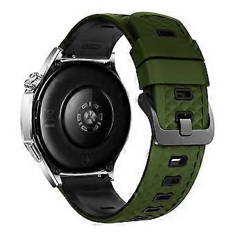 22mm Dual Color Textured Silicone Band for Garmin Forerunner 570 47mm/Forerunner 970/265/255 Flat He