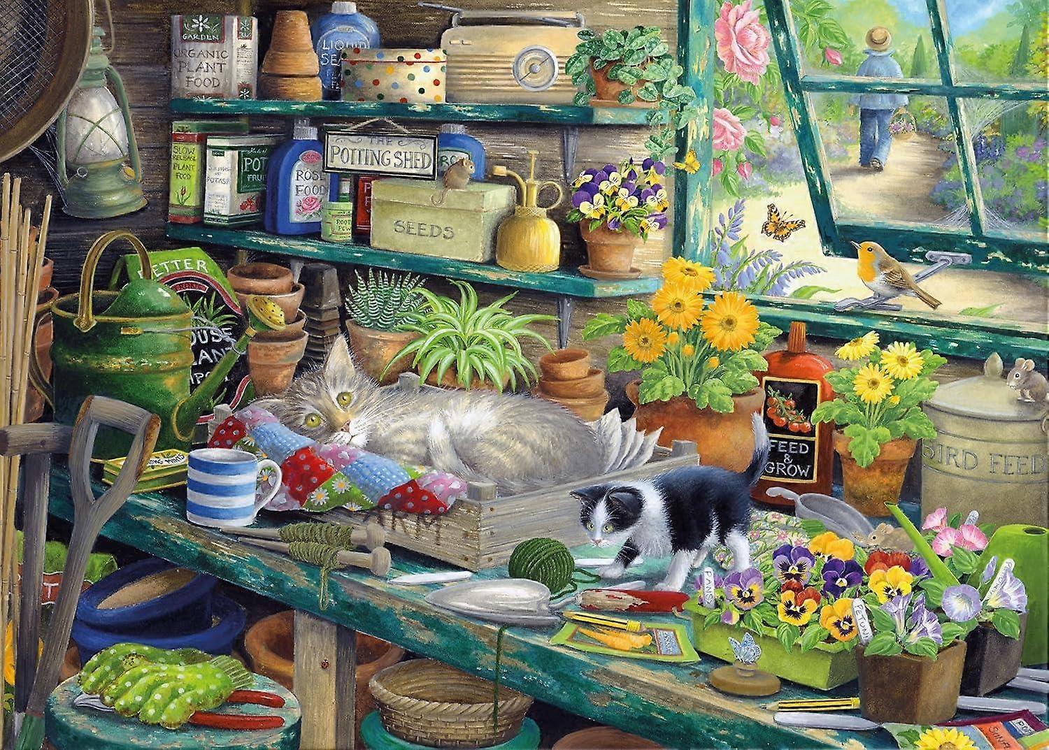 Otter House Cats Hideaway Jigsaw Puzzle (1000 Pieces)