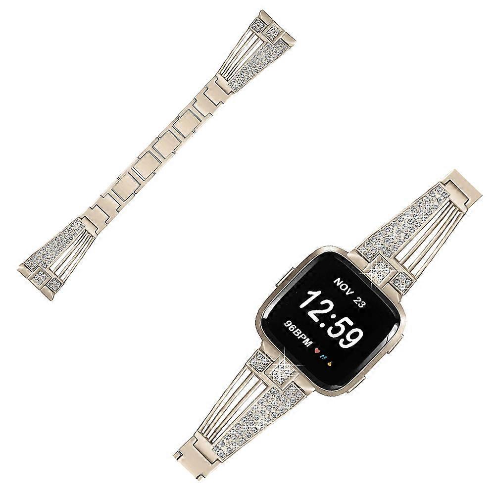 Stainless Steel Watch Band Replacement Strap with 1Pcs Rhinestone