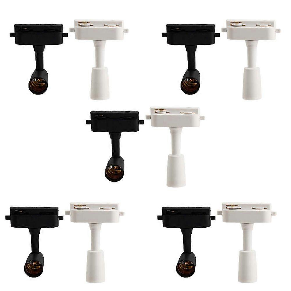 Adjustable Mini Track Light Black and White Single Phase Bulb Replaceable Plastic Track Light DIY Accessories