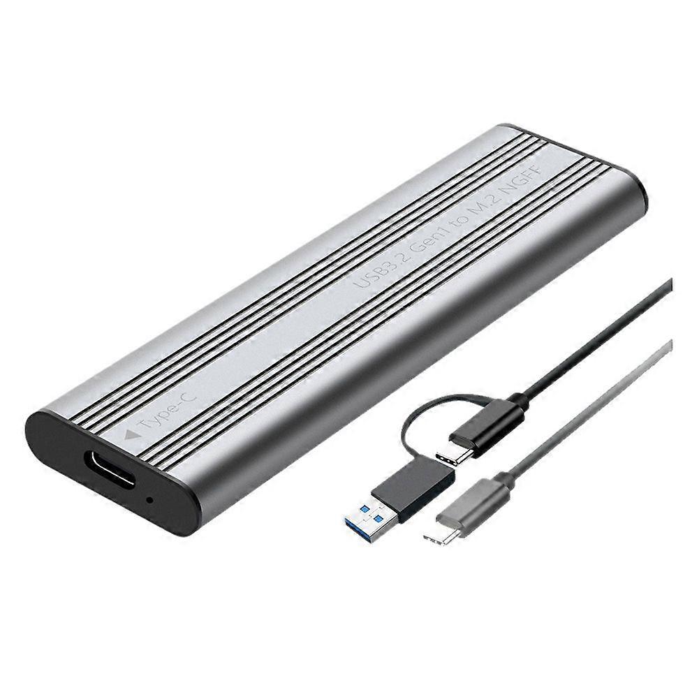 M.2 SATA Solid State Mobile Hard Disk Box USB 3.2 Metal Heat Dissipation External Type-C Interface SATA Protocol SSD