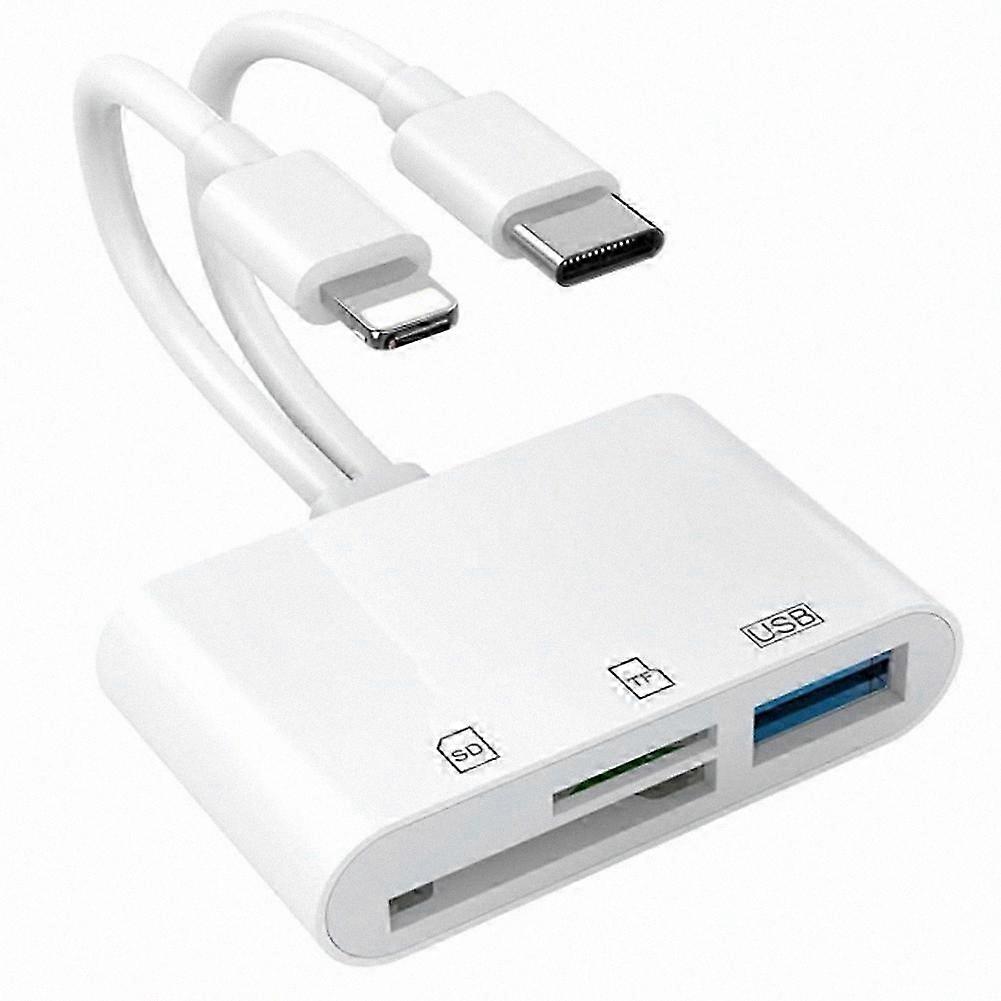 Dual Port SD Card Reader for , USB-C, and  Interface - Camera Memory Card Adapter