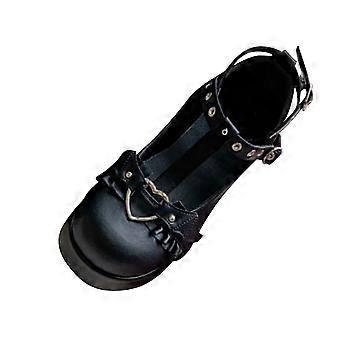 Scarpe da ginnastica da donna con punta tonda, scarpe con fiocco dolce, scarpe eleganti con plateau e caviglia, scarpe Oxford 35(5)