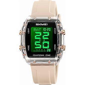Modische Unisex-Digitaluhr – Tonneau-Gehäuse, großes Zifferblatt, wasserdicht, LED-Anzeige, Dualzeit, Alarm, geeignet für Outdoor-Sport und Freizeit – passend für jedes Handgelenk