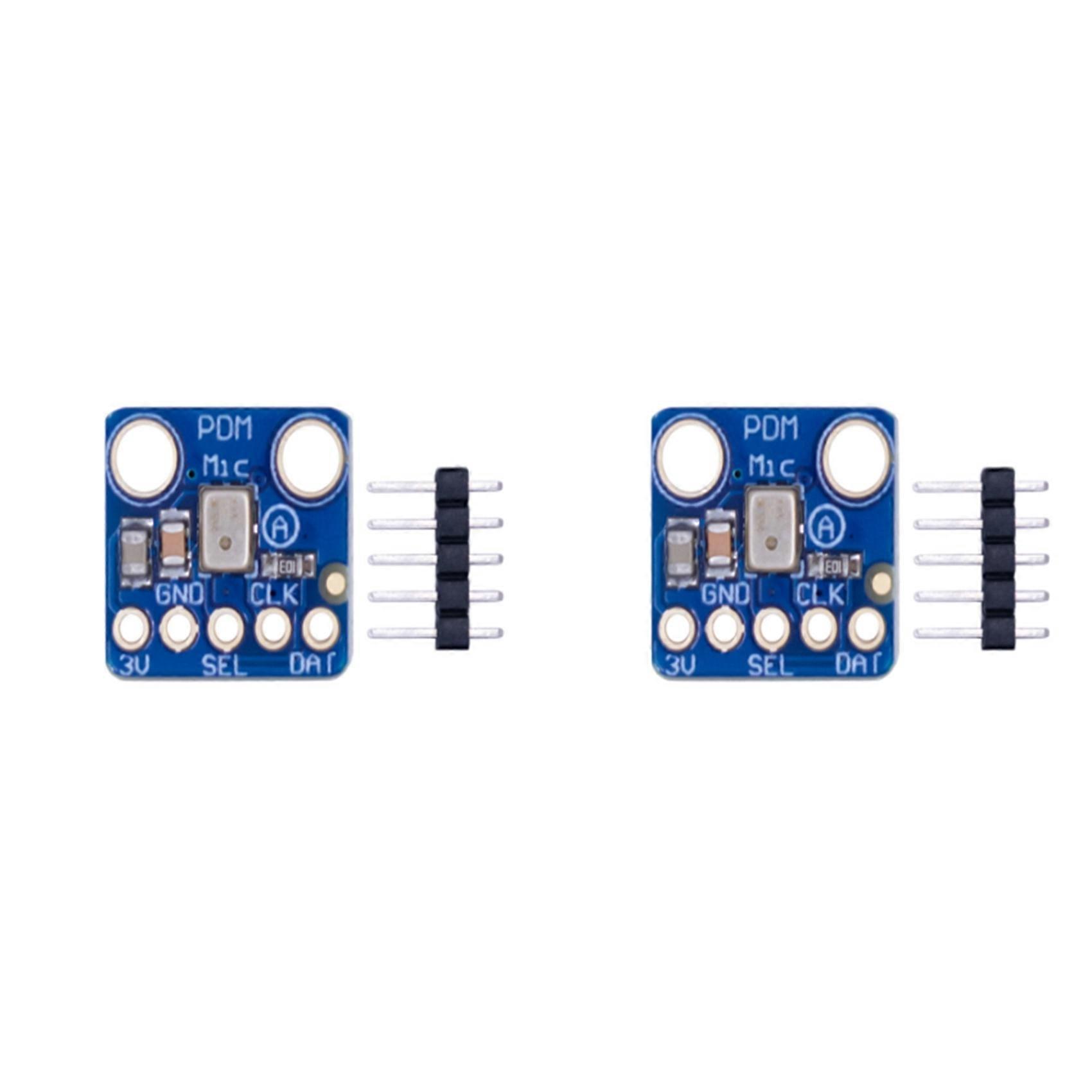 2X MP34DT01 PDM Digital MEMS Microphone Module Simple Pulse Density Modulation Output Small Omnidirectional Microphone