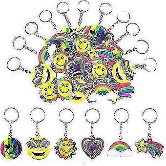 30Pcs Mini Emoji KeychainRandom Style,Smileys Keychain,Keychains for Kids Gifts,for Handbag Backpack Keychain Cute Decorations for Christmas Kids
