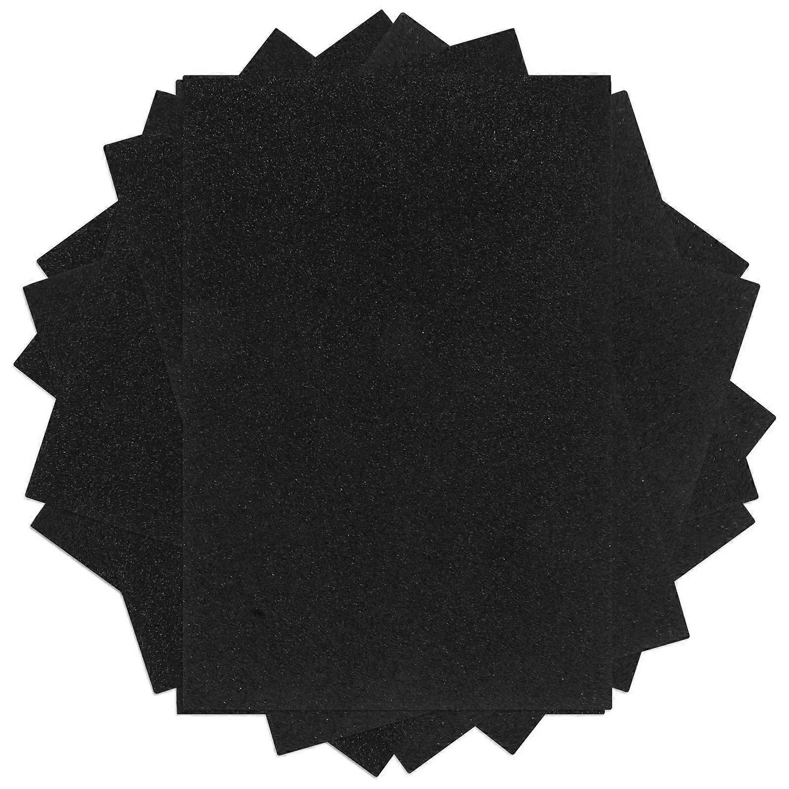 Glitter Sponge Sheets Multi-Function Craft A4 Non-Adhesive DIY 10Pcs Black